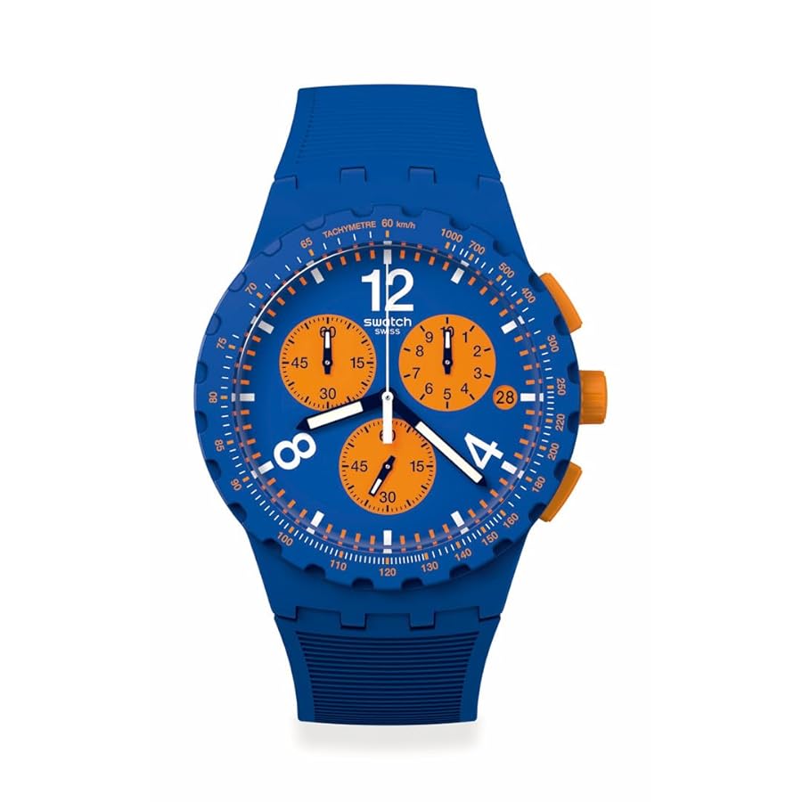 Swatch Chrono Watch Primarily Blue SUSN419 : Amazon.co.uk